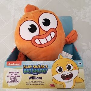 Nickelodeon Baby Shark's Big Show! William Orange Gold Fish 12" Plush